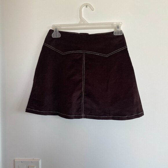 Asos Western Button Front Corduroy Mini Skirt - Picture 2 of 5